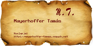 Mayerhoffer Tamás névjegykártya