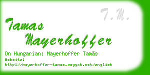 tamas mayerhoffer business card